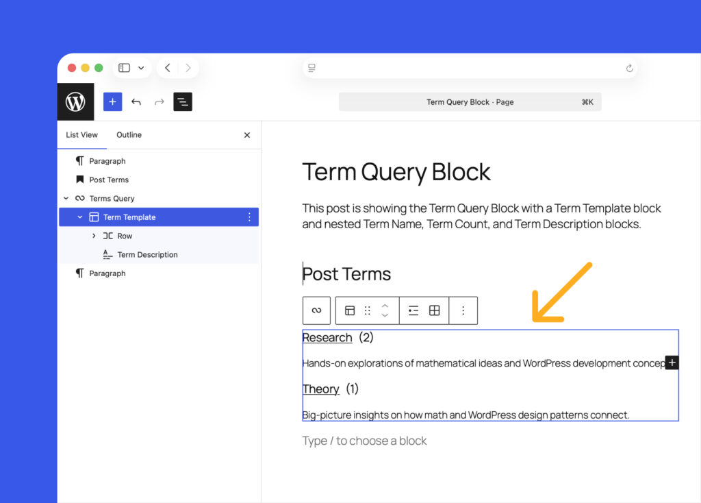 fg The Term Query Block